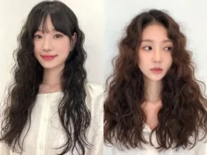 1. Kiểu tóc uốn sóng nước tự nhiên – Kiểu tóc uốn đẹp không bị già